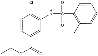 ethyl 4-chloro-3-{[(2-methylphenyl)sulfonyl]amino}benzoate Struktur