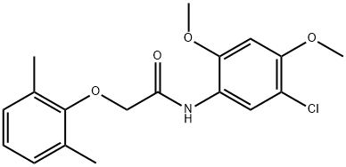 N-(5-chloro-2,4-dimethoxyphenyl)-2-(2,6-dimethylphenoxy)acetamide Struktur