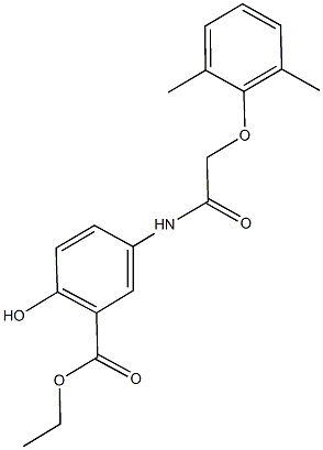 ethyl 5-{[(2,6-dimethylphenoxy)acetyl]amino}-2-hydroxybenzoate Struktur