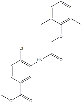 methyl 4-chloro-3-{[(2,6-dimethylphenoxy)acetyl]amino}benzoate Struktur