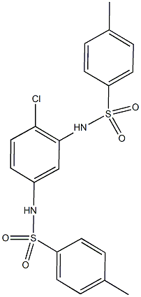 N-(2-chloro-5-{[(4-methylphenyl)sulfonyl]amino}phenyl)-4-methylbenzenesulfonamide Struktur