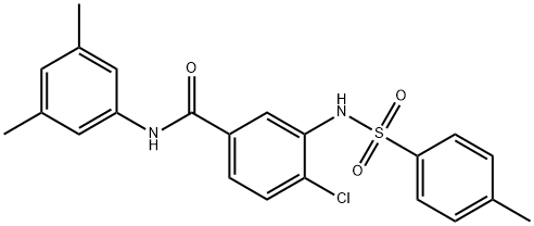 4-chloro-N-(3,5-dimethylphenyl)-3-{[(4-methylphenyl)sulfonyl]amino}benzamide Struktur