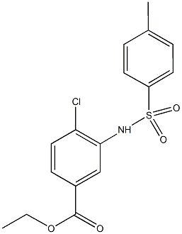 ethyl 4-chloro-3-{[(4-methylphenyl)sulfonyl]amino}benzoate Struktur