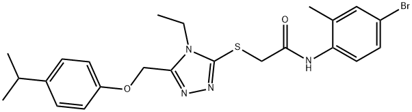 N-(4-bromo-2-methylphenyl)-2-({4-ethyl-5-[(4-isopropylphenoxy)methyl]-4H-1,2,4-triazol-3-yl}sulfanyl)acetamide Struktur