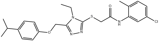 N-(5-chloro-2-methylphenyl)-2-({4-ethyl-5-[(4-isopropylphenoxy)methyl]-4H-1,2,4-triazol-3-yl}sulfanyl)acetamide Struktur