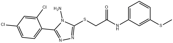 2-{[4-amino-5-(2,4-dichlorophenyl)-4H-1,2,4-triazol-3-yl]thio}-N-[3-(methylthio)phenyl]acetamide Struktur