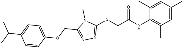 2-({5-[(4-isopropylphenoxy)methyl]-4-methyl-4H-1,2,4-triazol-3-yl}thio)-N-mesitylacetamide Structure