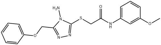 2-{[4-amino-5-(phenoxymethyl)-4H-1,2,4-triazol-3-yl]sulfanyl}-N-(3-methoxyphenyl)acetamide Struktur