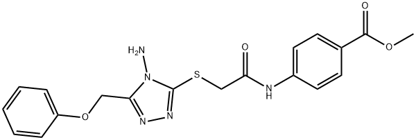 methyl 4-[({[4-amino-5-(phenoxymethyl)-4H-1,2,4-triazol-3-yl]sulfanyl}acetyl)amino]benzoate Struktur