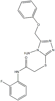 2-{[4-amino-5-(phenoxymethyl)-4H-1,2,4-triazol-3-yl]sulfanyl}-N-(2-fluorophenyl)acetamide Struktur