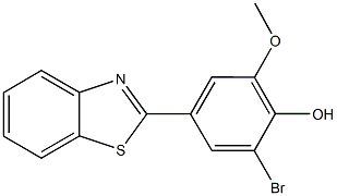 4-(1,3-benzothiazol-2-yl)-2-bromo-6-methoxyphenol Struktur