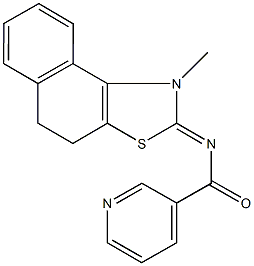 N-(1-methyl-4,5-dihydronaphtho[1,2-d][1,3]thiazol-2(1H)-ylidene)nicotinamide Struktur