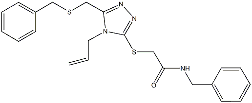 2-({4-allyl-5-[(benzylsulfanyl)methyl]-4H-1,2,4-triazol-3-yl}sulfanyl)-N-benzylacetamide Struktur