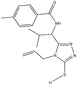 N-[1-(4-allyl-5-sulfanyl-4H-1,2,4-triazol-3-yl)-2-methylpropyl]-4-methylbenzamide Struktur