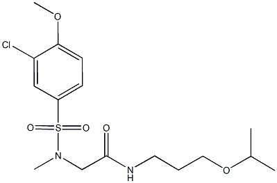 2-[[(3-chloro-4-methoxyphenyl)sulfonyl](methyl)amino]-N-(3-isopropoxypropyl)acetamide Struktur