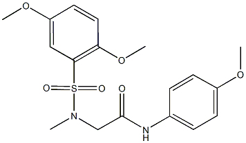 2-[[(2,5-dimethoxyphenyl)sulfonyl](methyl)amino]-N-(4-methoxyphenyl)acetamide Struktur