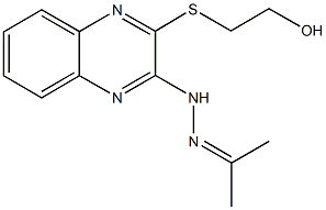 acetone {3-[(2-hydroxyethyl)sulfanyl]-2-quinoxalinyl}hydrazone Struktur