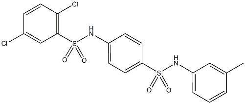 2,5-dichloro-N-[4-(3-toluidinosulfonyl)phenyl]benzenesulfonamide Struktur