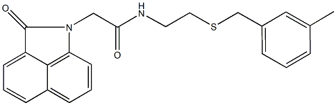 N-{2-[(3-methylbenzyl)sulfanyl]ethyl}-2-(2-oxobenzo[cd]indol-1(2H)-yl)acetamide Struktur