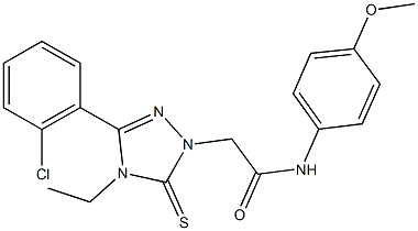 2-[3-(2-chlorophenyl)-4-ethyl-5-thioxo-4,5-dihydro-1H-1,2,4-triazol-1-yl]-N-(4-methoxyphenyl)acetamide Struktur