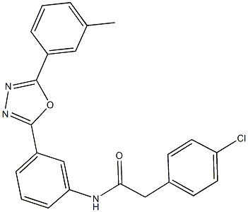 2-(4-chlorophenyl)-N-{3-[5-(3-methylphenyl)-1,3,4-oxadiazol-2-yl]phenyl}acetamide Struktur