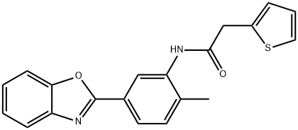 N-[5-(1,3-benzoxazol-2-yl)-2-methylphenyl]-2-(2-thienyl)acetamide Struktur