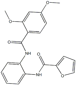 N-{2-[(2,4-dimethoxybenzoyl)amino]phenyl}-2-furamide Struktur