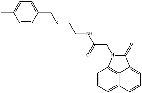 N-{2-[(4-methylbenzyl)sulfanyl]ethyl}-2-(2-oxobenzo[cd]indol-1(2H)-yl)acetamide Struktur