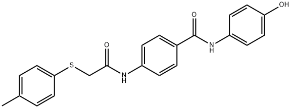 N-(4-hydroxyphenyl)-4-({[(4-methylphenyl)sulfanyl]acetyl}amino)benzamide Struktur