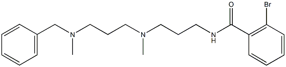 N-{3-[{3-[benzyl(methyl)amino]propyl}(methyl)amino]propyl}-2-bromobenzamide Struktur