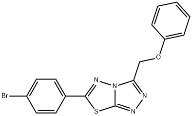 [6-(4-bromophenyl)[1,2,4]triazolo[3,4-b][1,3,4]thiadiazol-3-yl]methyl phenyl ether Struktur