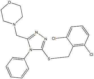 2,6-dichlorobenzyl 5-(4-morpholinylmethyl)-4-phenyl-4H-1,2,4-triazol-3-yl sulfide Struktur