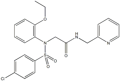 2-{[(4-chlorophenyl)sulfonyl]-2-ethoxyanilino}-N-(2-pyridinylmethyl)acetamide Struktur