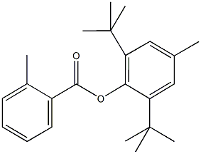 2,6-ditert-butyl-4-methylphenyl 2-methylbenzoate Struktur