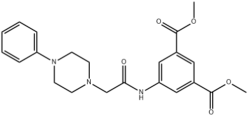 dimethyl5-{[(4-phenyl-1-piperazinyl)acetyl]amino}isophthalate Struktur