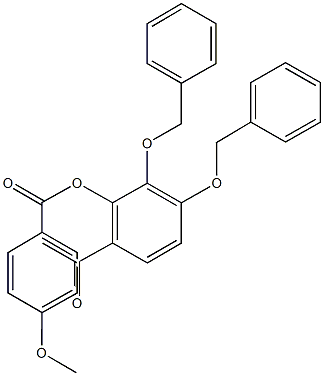 6-acetyl-2,3-bis(benzyloxy)phenyl4-methoxybenzoate Struktur