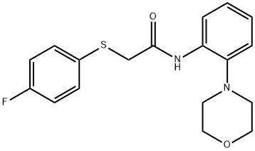 2-[(4-fluorophenyl)sulfanyl]-N-[2-(4-morpholinyl)phenyl]acetamide Struktur