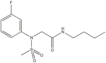 N-butyl-2-[3-fluoro(methylsulfonyl)anilino]acetamide Struktur