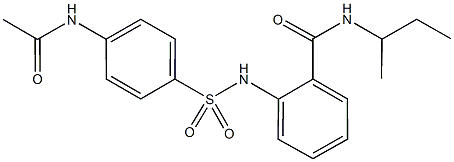 2-({[4-(acetylamino)phenyl]sulfonyl}amino)-N-(sec-butyl)benzamide Struktur