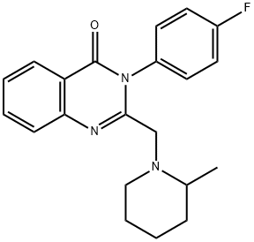 3-(4-fluorophenyl)-2-[(2-methyl-1-piperidinyl)methyl]-4(3H)-quinazolinone Struktur