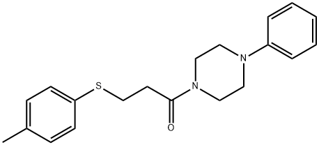 4-methylphenyl 3-oxo-3-(4-phenyl-1-piperazinyl)propyl sulfide Struktur