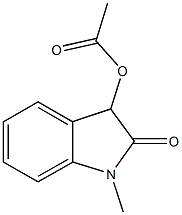 1-methyl-2-oxo-2,3-dihydro-1H-indol-3-yl acetate Struktur