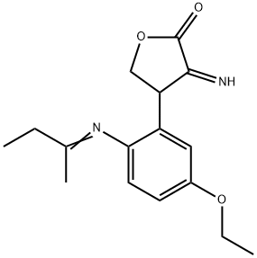 4-{5-ethoxy-2-[(1-methylpropylidene)amino]phenyl}-3-iminodihydro-2(3H)-furanone Struktur