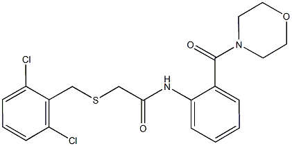 2-[(2,6-dichlorobenzyl)sulfanyl]-N-[2-(4-morpholinylcarbonyl)phenyl]acetamide Struktur