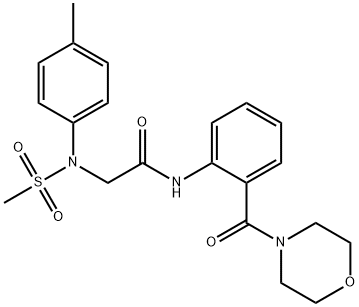 2-[4-methyl(methylsulfonyl)anilino]-N-[2-(4-morpholinylcarbonyl)phenyl]acetamide Struktur