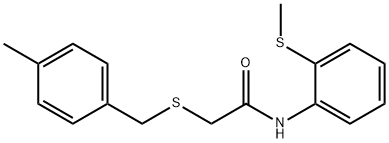 2-[(4-methylbenzyl)sulfanyl]-N-[2-(methylsulfanyl)phenyl]acetamide Struktur