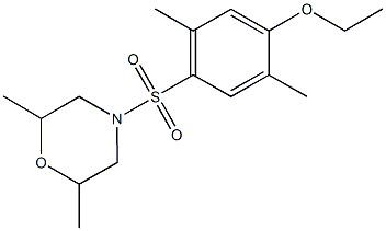 4-[(2,6-dimethyl-4-morpholinyl)sulfonyl]-2,5-dimethylphenyl ethyl ether Struktur