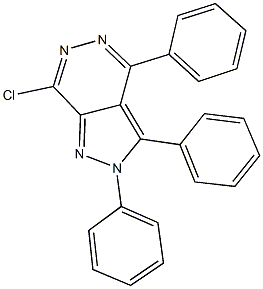 7-chloro-2,3,4-triphenyl-2H-pyrazolo[3,4-d]pyridazine Struktur