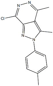 7-chloro-3,4-dimethyl-2-(4-methylphenyl)-2H-pyrazolo[3,4-d]pyridazine Struktur