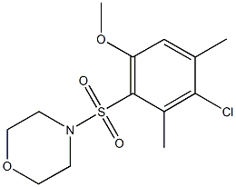 4-chloro-3,5-dimethyl-2-(4-morpholinylsulfonyl)phenyl methyl ether Struktur